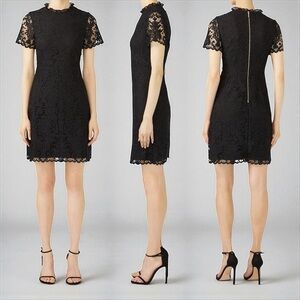 Kate Spade New York Black Tapestry Lace Dress In Medium